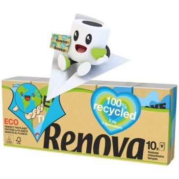 RENOVA Mouchoirs rénovagreen étuis 10x10