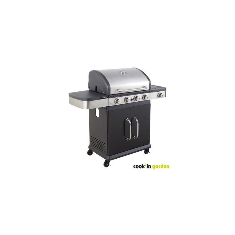 GARDEN MAX Barbecue gaz 4 brûleurs Fidgi 4 avec capot