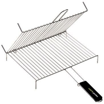 GARDEN MAX Grille à pieds double 40x30cm 1 poignée soft touch