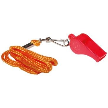 CAO Sifflet avec cordon pvc rouge