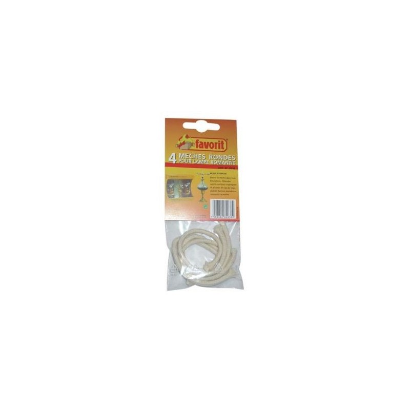 FAVORIT Mèche ronde p/lampe huile d.5mm x4 2038