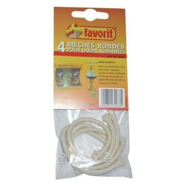 FAVORIT Mèche ronde p/lampe huile d.5mm x4 2038