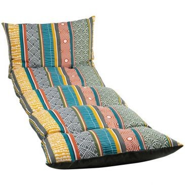 JARDIN PRIVÉ Coussin bain de soleil flocons Scandi mix 180x56x10cm
