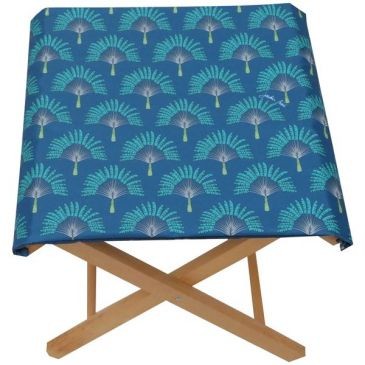 JARDIN PRIVÉ Tabouret pliant hetre Jakarta marine 43x43x42cm