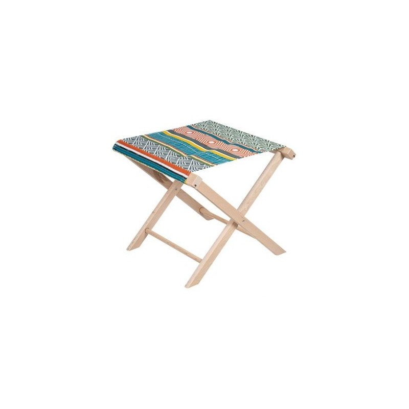 JARDIN PRIVÉ Tabouret pliant hetre Scandi mix 43x43x42cm.
