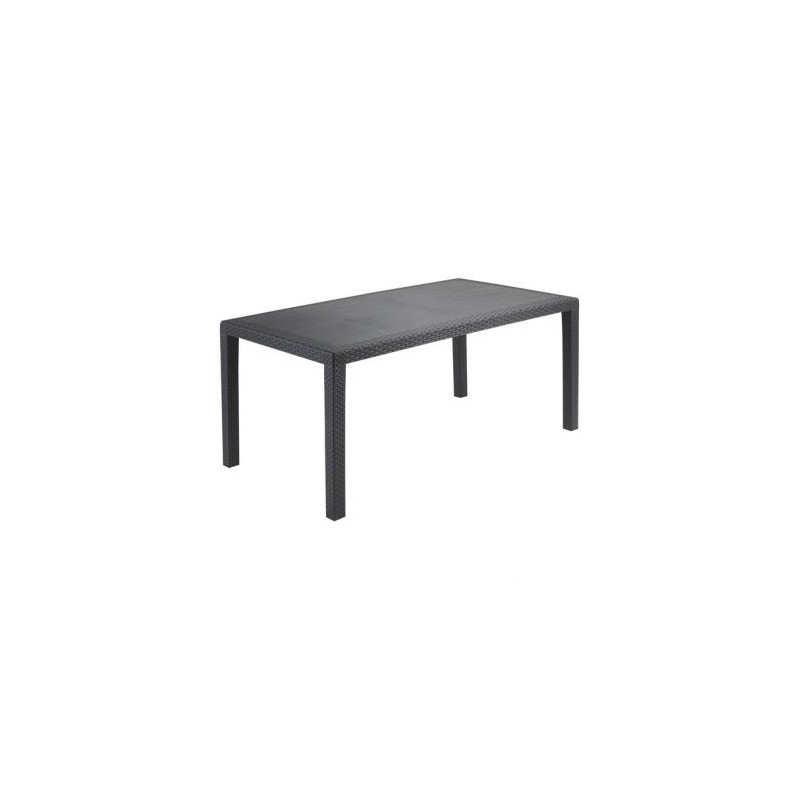 PROGARDEN Table rectangulaire Joker 6 personnes 138cm anthracite