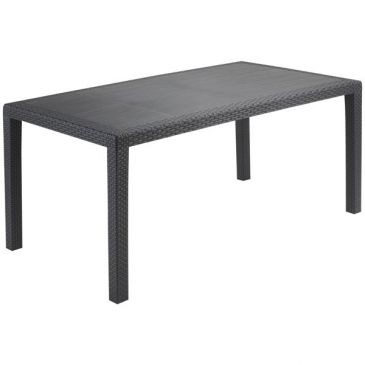 PROGARDEN Table rectangulaire Joker 6 personnes 138cm anthracite
