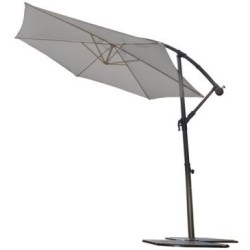 Parasol diamètre 300cm déporté métal perle