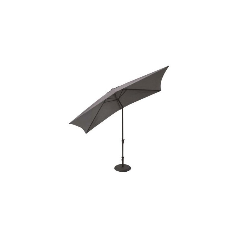 OZALIDE Parasol droit mat alu. 38mm manivelle 300x200cm antharcite