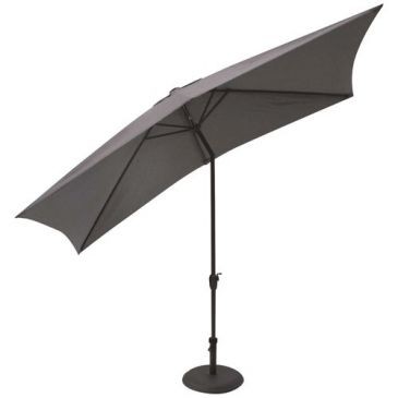 OZALIDE Parasol droit mat alu. 38mm manivelle 300x200cm antharcite