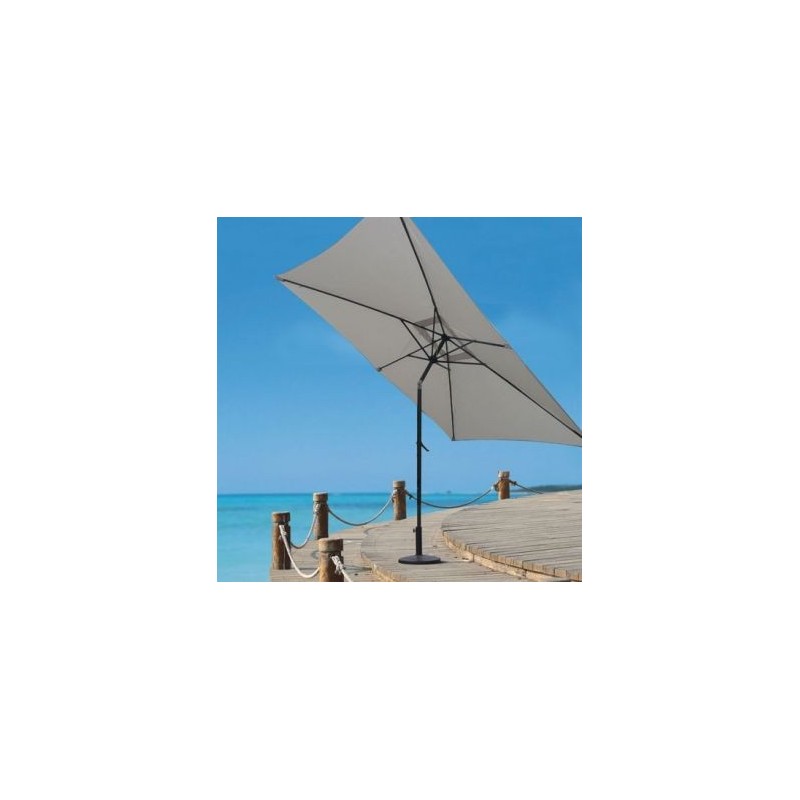 OZALIDE Parasol droit mat alu. 38mm manivelle 300x200cm lin