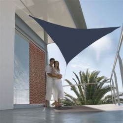 Voile ombrage triangulaire 3m gris bleuté