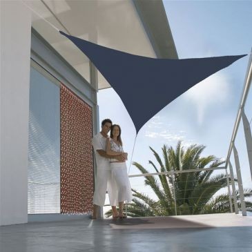 Jardiline Voile ombrage triangulaire 3m gris bleuté