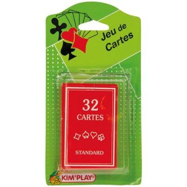 KIM Jeu de belote 32 cartes