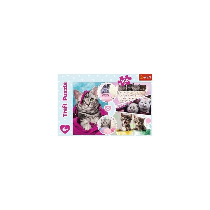 TREFL Puzzle 160 pièces adorables chatons 6ans+