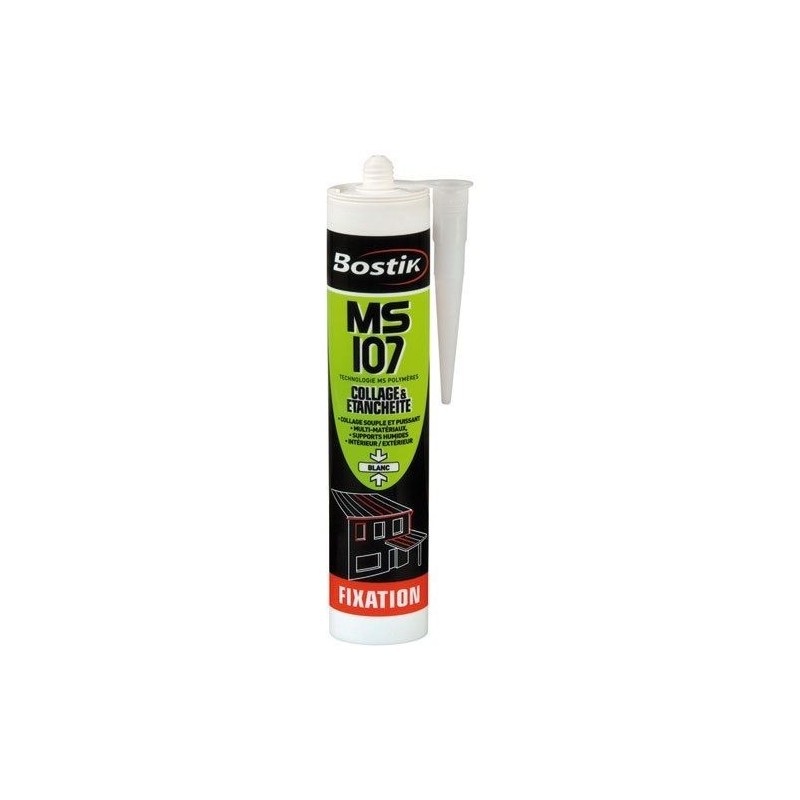 Bostik Mastic fixation MSP107 cartouche 290ml blanc pro