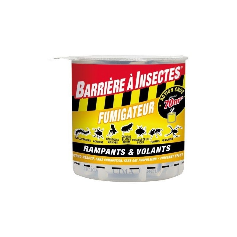 BARRIÈRE À INSECTES Insectes volants rampants fumigène 10g /nc