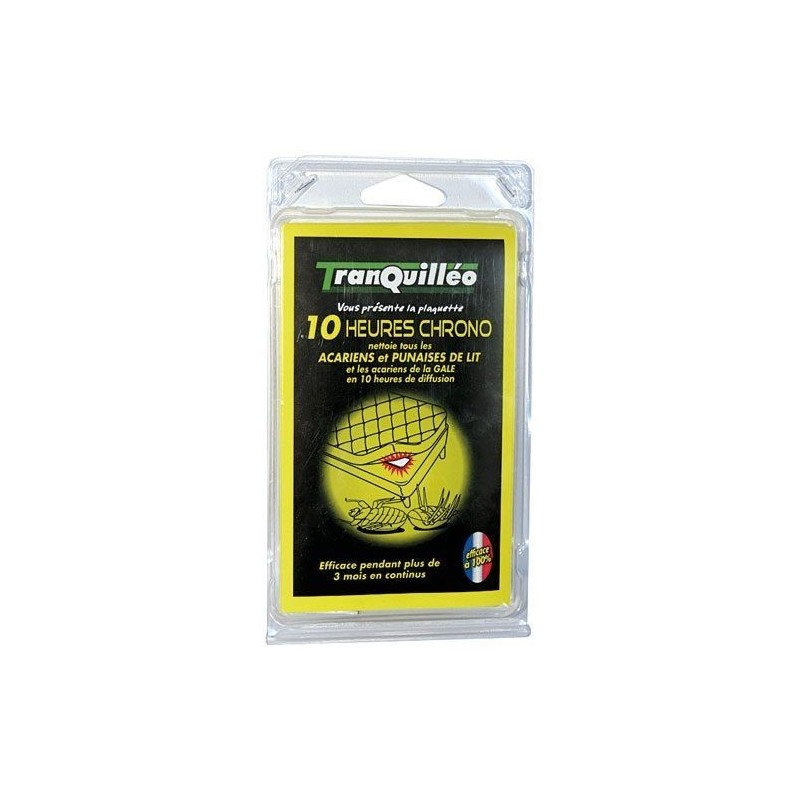 Tranquilleo Plaquette antipunaise de lit et acaricide