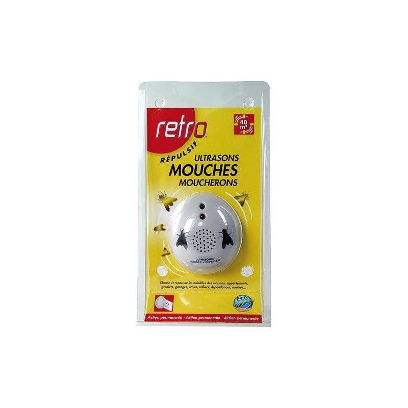 RETRO Retro repulsif ultrasons mouches moucherons