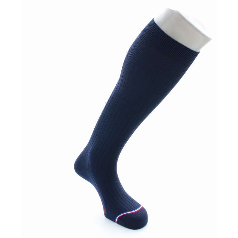 La Chaussette Française Chaussettes hautes Odéon en laine et soie