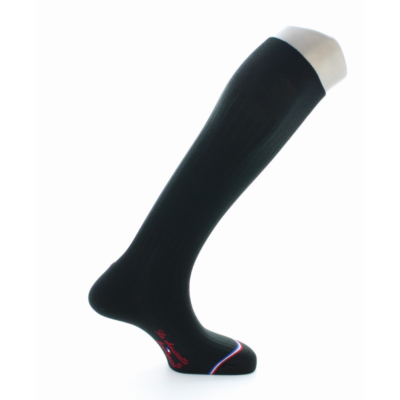 La Chaussette Française Chaussettes hautes Odéon en laine et soie