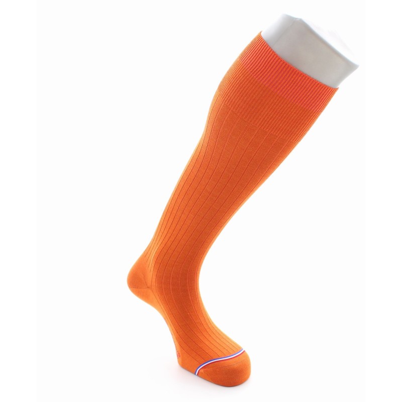 La Chaussette Française Chaussettes hautes Odéon en laine et soie