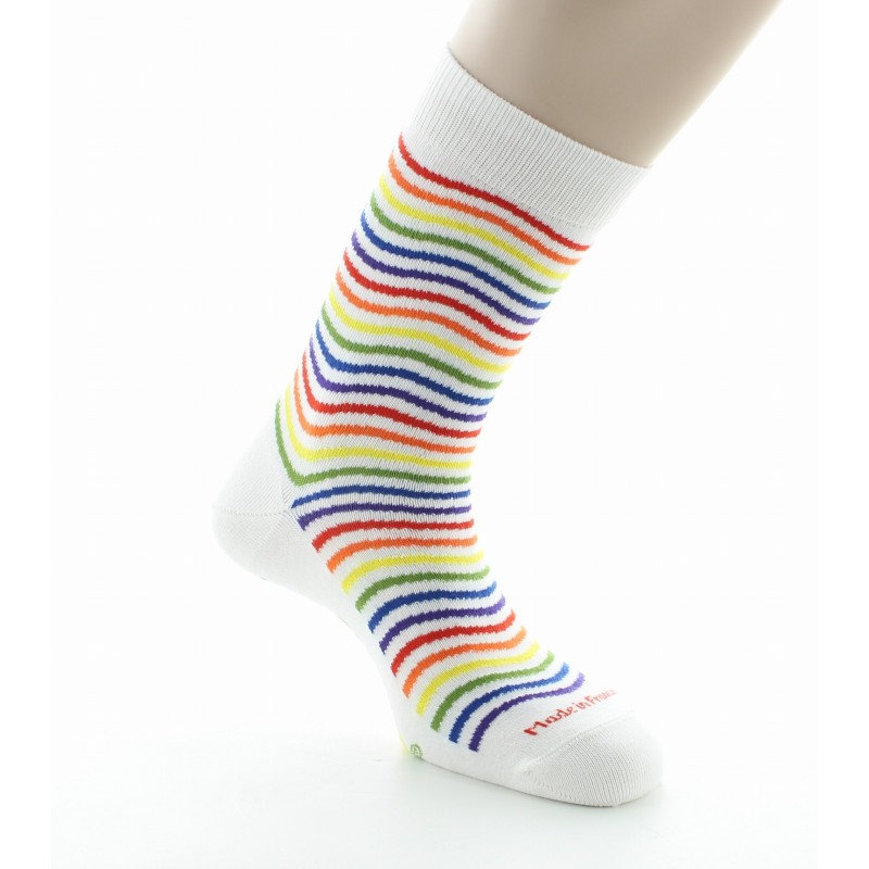 Dagobert à l'envers Chaussettes vagues multicolores