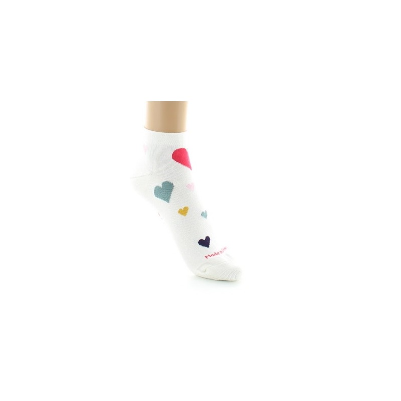 Dagobert à l'envers Chaussettes courtes fantaisie Coeurs