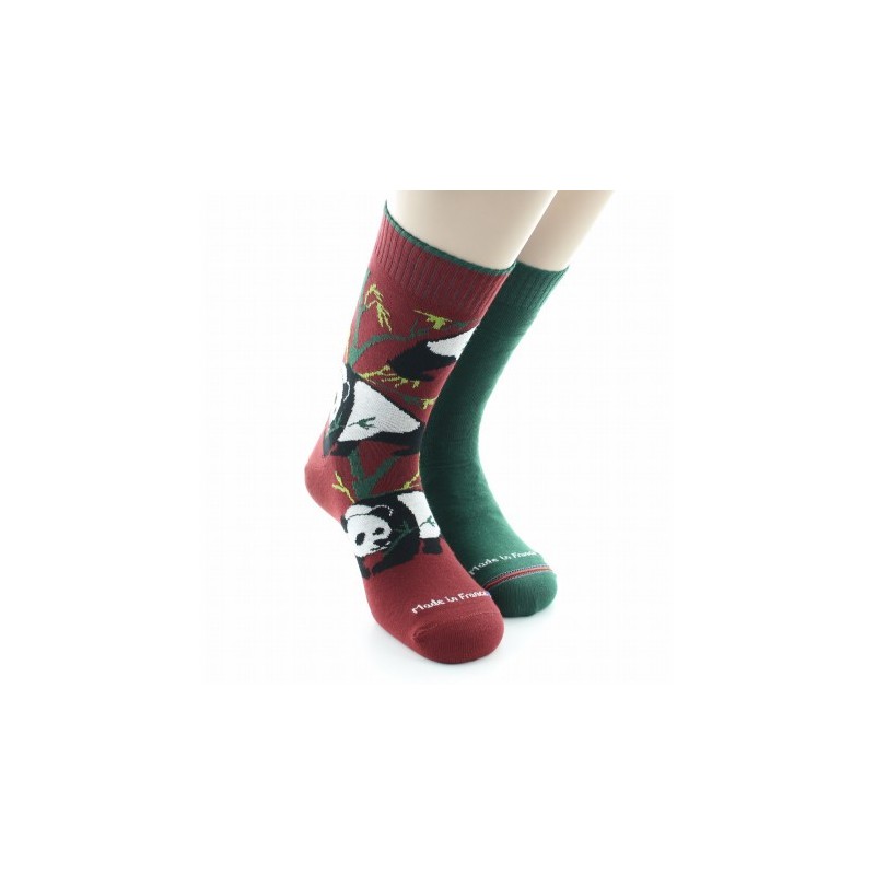 Dagobert à l'envers Chaussettes Réversibles Panda