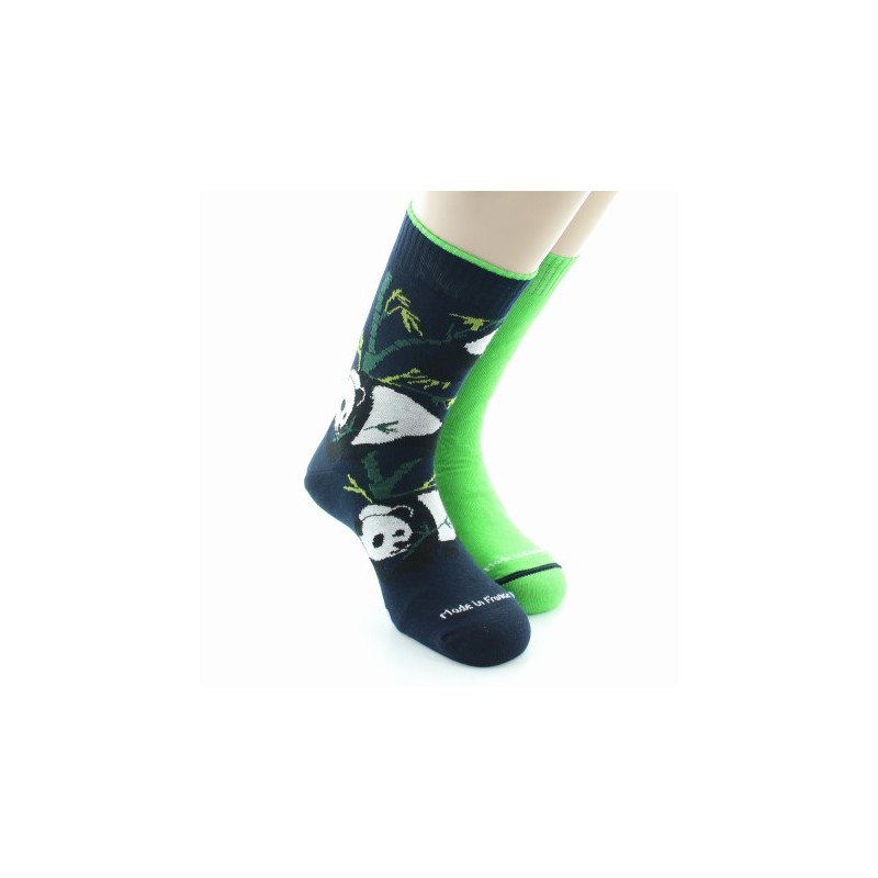 Dagobert à l'envers Chaussettes Réversibles Panda