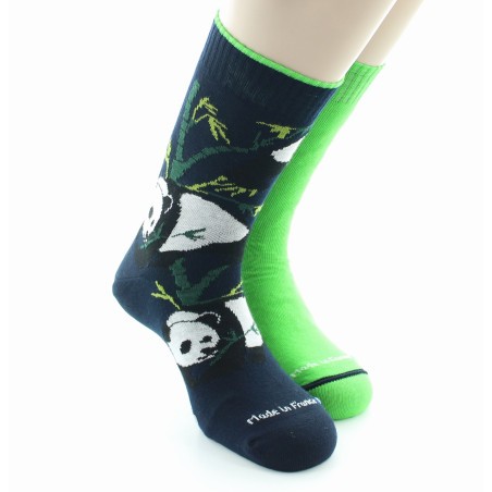 Dagobert à l'envers Chaussettes Réversibles Panda