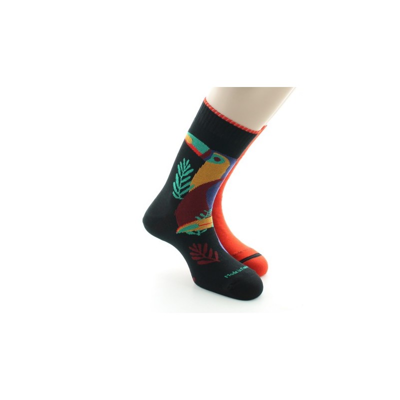 Dagobert à l'envers Doubles chaussettes réversibles Toucan