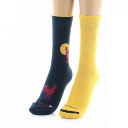 Dagobert à l'envers Doubles chaussettes réversibles Coq - Image 2