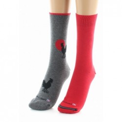Dagobert à l'envers Doubles chaussettes réversibles Coq - Image 2