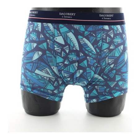 Dagobert à l'envers Boxer Poissons bleus