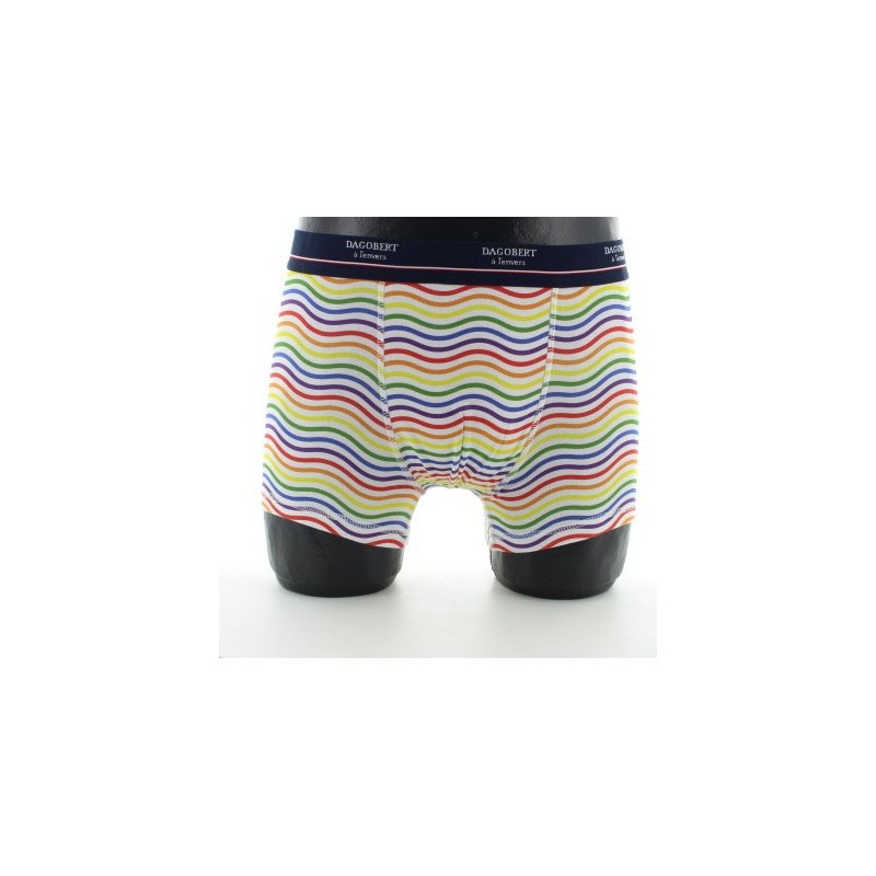 Dagobert à l'envers Boxer vagues multicolores