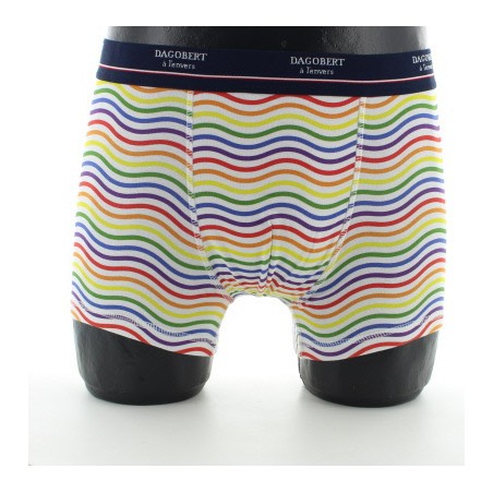 Dagobert à l'envers Boxer vagues multicolores