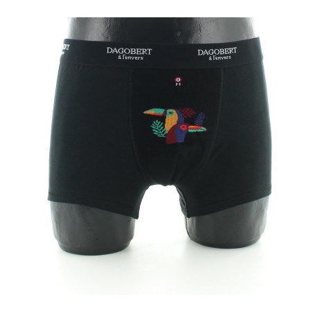 Dagobert à l'envers Boxer fantaisie en coton - Toucan
