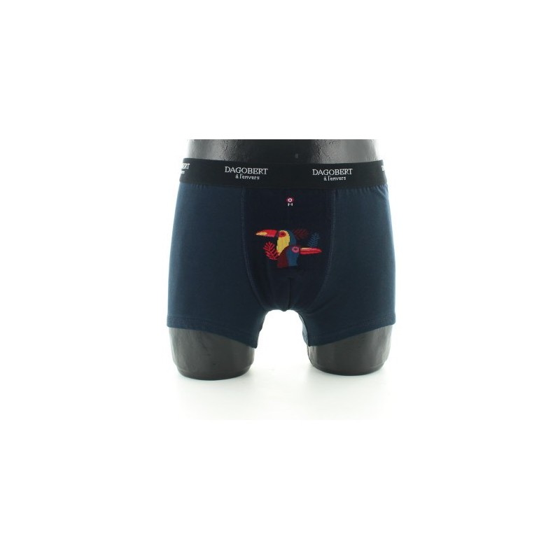 Dagobert à l'envers Boxer fantaisie en coton - Toucan