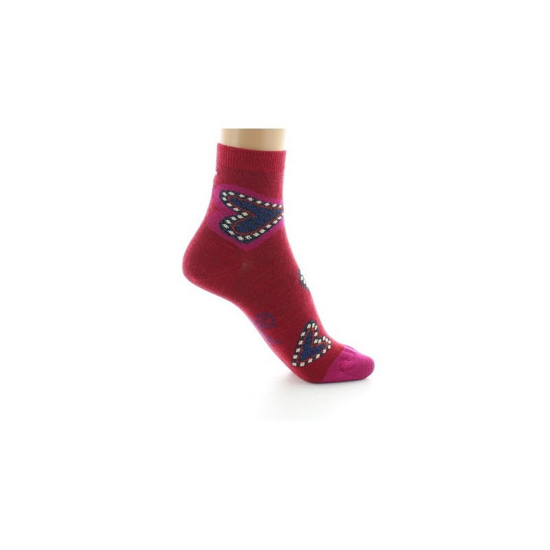 Berthe Aux Grands Pieds Socquettes femme laine peignée cœur