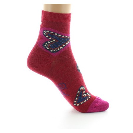 Berthe Aux Grands Pieds Socquettes femme laine peignée cœur