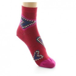 Berthe Aux Grands Pieds Socquettes femme laine peignée cœur - Image 2