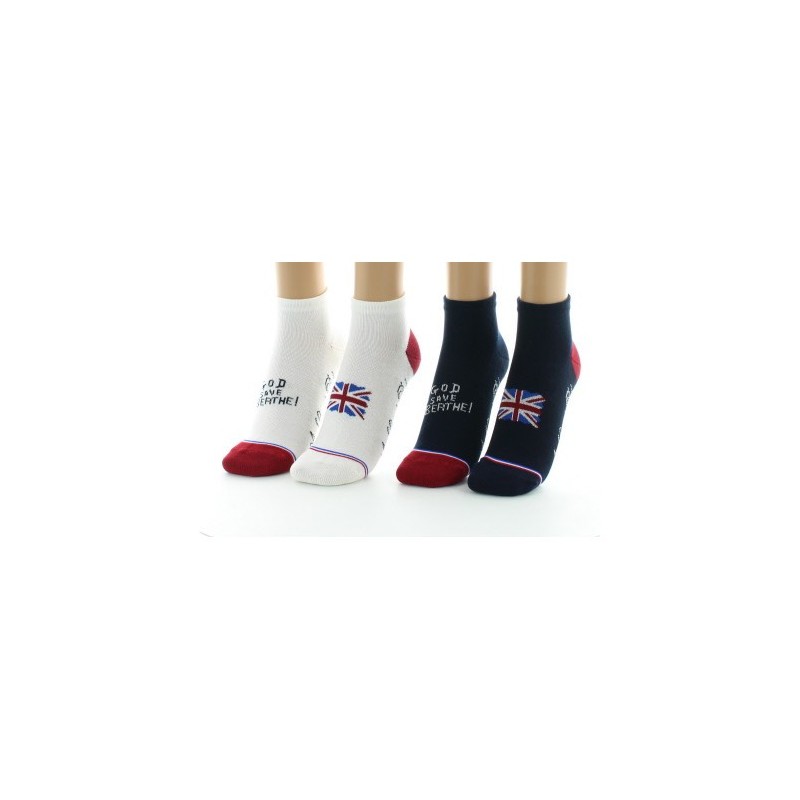 Berthe Aux Grands Pieds Pack de 2 paires de chaussettes courtes marine et blanche