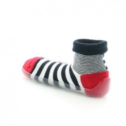 Berthe Aux Grands Pieds Chausson chaussette asymétrique marine et ivoire - Image 3