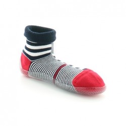 Berthe Aux Grands Pieds Chausson chaussette asymétrique marine et ivoire - Image 4