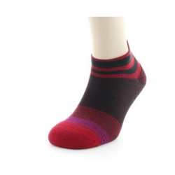 Berthe Aux Grands Pieds Socquettes à rayures bordeaux et rouges - Image 2