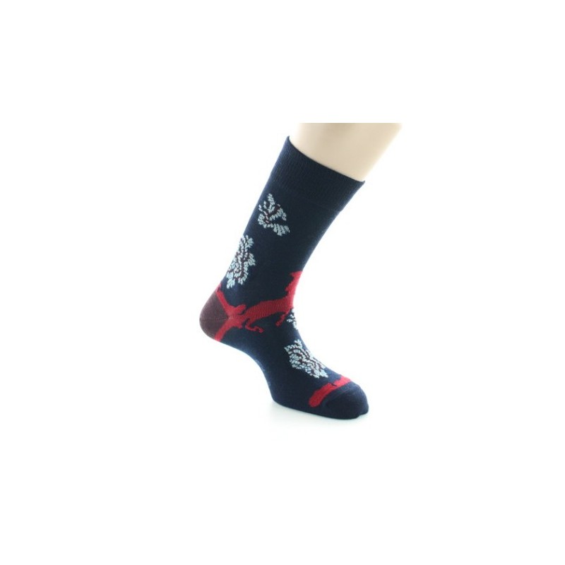 Berthe Aux Grands Pieds Chaussettes homme laine peignée fleurs de kimono