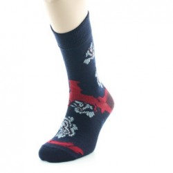 Berthe Aux Grands Pieds Chaussettes homme laine peignée fleurs de kimono - Image 2