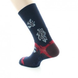 Berthe Aux Grands Pieds Chaussettes homme laine peignée fleurs de kimono - Image 3