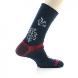 Berthe Aux Grands Pieds Chaussettes homme laine peignée fleurs de kimono - Image 4